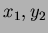 $x_1,y_2$