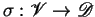 ${\sigma}:{ {\mathscr V} }\rightarrow{ {\mathscr D} }$