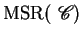 $\mbox{MSR($\ {\mathscr C} $)}$
