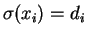 $\sigma(x_i)=d_i$