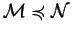 $ {\mathcal M} \preccurlyeq {\mathcal N} $