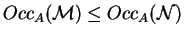 $Occ_{A}( {\mathcal M} )\leq Occ_{A}( {\mathcal N} )$