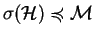 $\sigma( {\mathcal H} )\preccurlyeq {\mathcal M} $