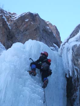 Sul salto finale della Cascade du Vallon du Pont (foto A. Raso) (1)